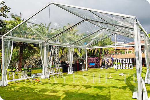 Transparent outdoor event tent