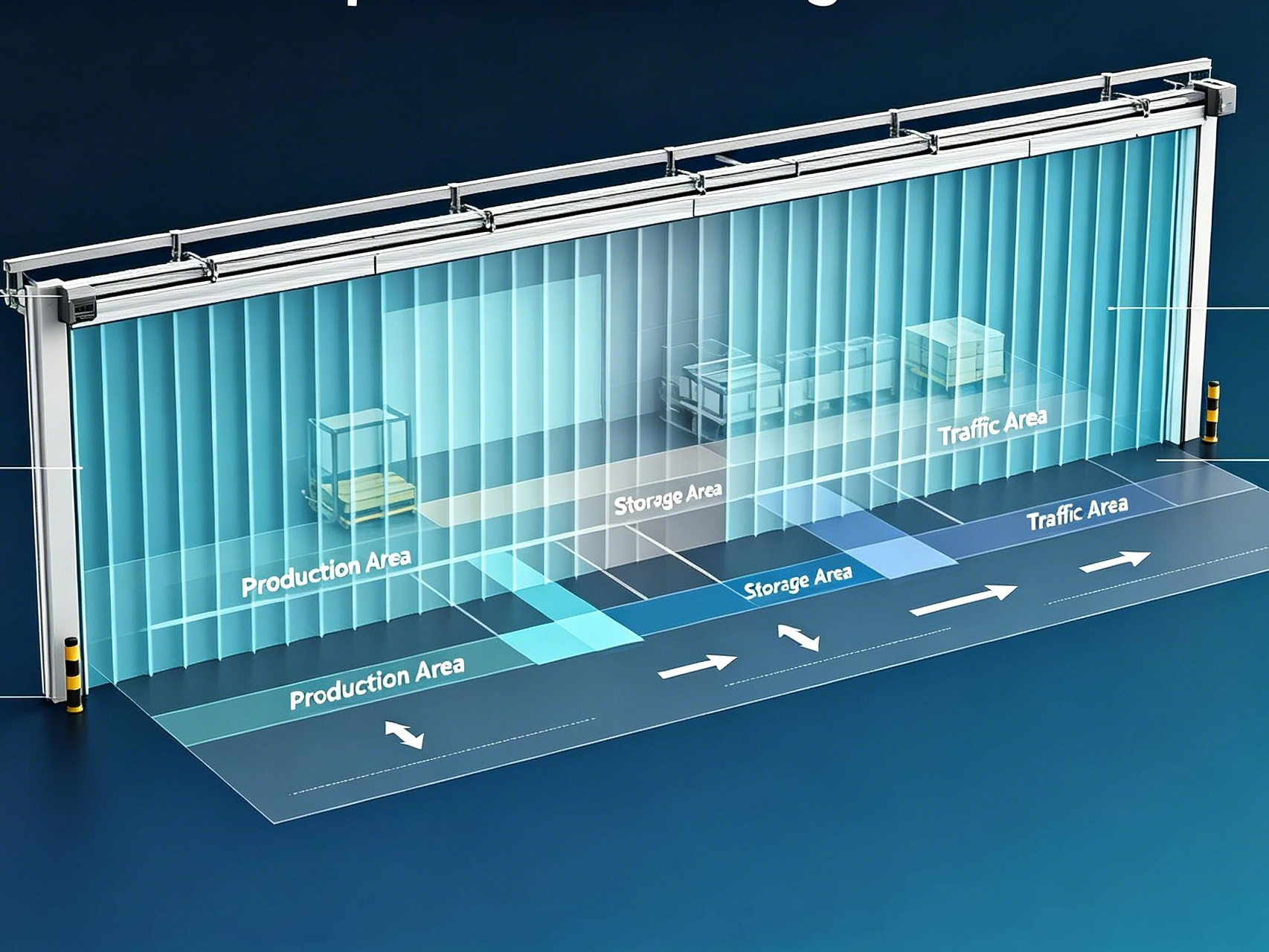What Are The Application Methods of Standard PVC Strip Curtains in Workshop Area Partitioning?