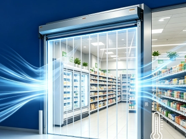 How Standard PVC Door Curtains Deliver Dust Control And Thermal Insulation at Supermarket Entrances
